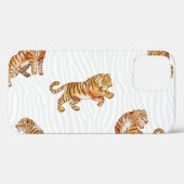 Wilde tijgers: Waterverf dierpatroon. Case-Mate iPhone Case (Achterkant (horizontaal))