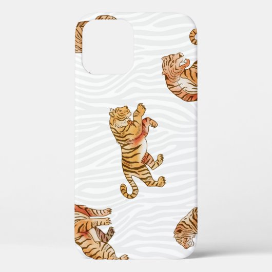 Wilde tijgers: Waterverf dierpatroon. Case-Mate iPhone Case (Achterkant)