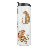 Wilde tijgers: Waterverf dierpatroon. Thermosbeker (Geroteerd rechts)