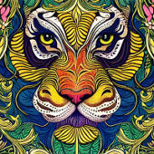 Wilde tijgerspeelkaarten pokerkaarten