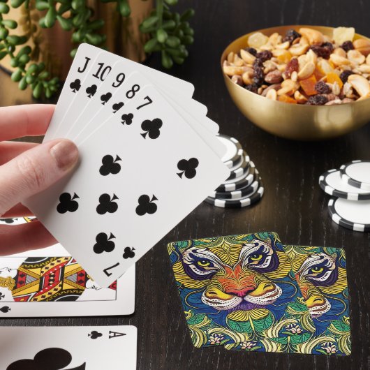 Wilde tijgerspeelkaarten pokerkaarten (Insitu)
