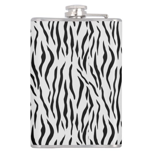 Wilde tijgerzijde op tijgerroerlenmeyer heupfles (Achterkant)