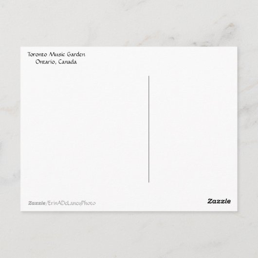 Wilde toronto wekken briefkaart (Achterkant)