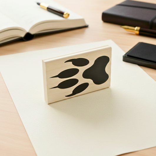 Wilde Tracks Pootafdruk Rubber Stempel