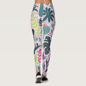 Wilde tropisch regenwoud,  herhalend patroon leggings (Achterkant)