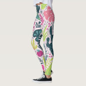 Wilde tropisch regenwoud,  herhalend patroon leggings (Links)