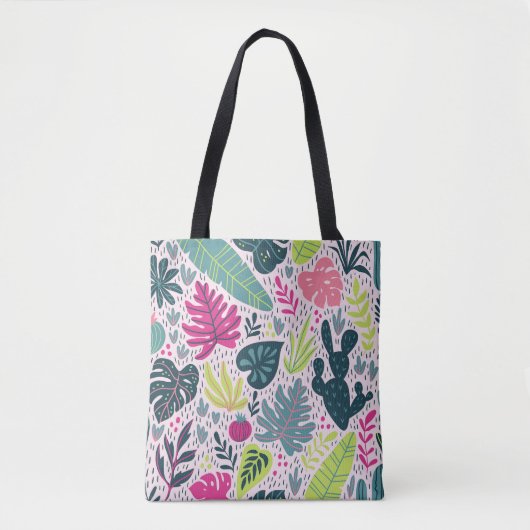 Wilde tropisch regenwoud,  herhalend patroon tote bag (Voorkant)