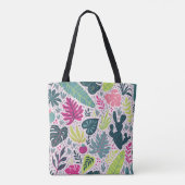Wilde tropisch regenwoud,  herhalend patroon tote bag (Achterkant)