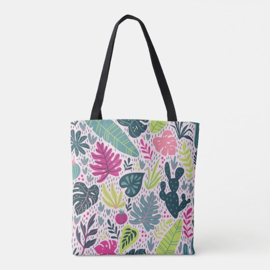 Wilde tropisch regenwoud,  herhalend patroon tote bag (Achterkant)
