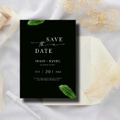 Wilde tropische bladeren & moderne bruiloft boog f save the date