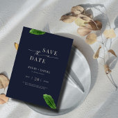 Wilde tropische bladeren & moderne bruiloft boog f save the date