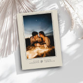 Wilde tropische bladeren & moderne chique bruiloft kaart