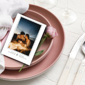 Wilde tropische bladeren & moderne chique bruiloft kaart