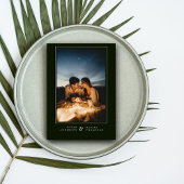 Wilde tropische bladeren & moderne chique bruiloft kaart