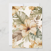 Wilde tropische groene bladeren baby shower kaart (Achterkant)