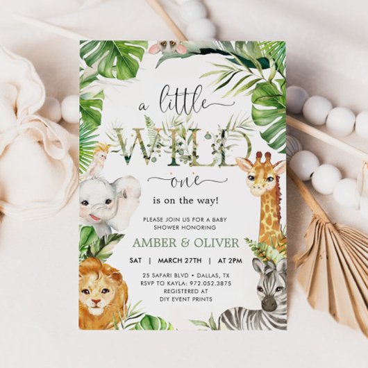 Wilde Tropische Jungle Boho Safari Baby Shower Kaart