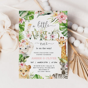 Wilde Tropische Jungle Boho Safari Baby Shower Kaart