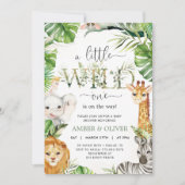 Wilde Tropische Jungle Boho Safari Baby Shower Kaart (Voorkant)