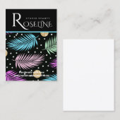 Wilde Tropische kleurrijke Logo oorscherm Visitekaartje (Voorkant / Achterkant)