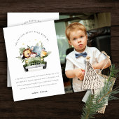 Wilde tropische Oerwouden in de auto, geboortenfot Bedankkaart