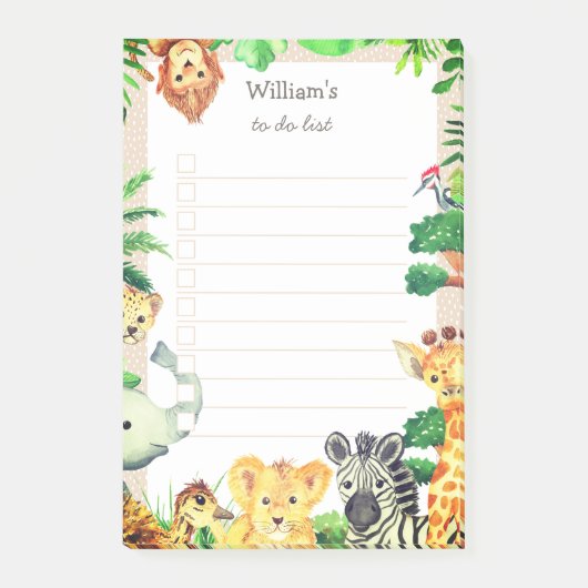 Wilde tropische Oerwouden Post-it® Notes (Voorkant)
