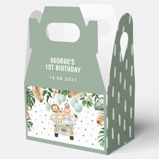 Wilde tropische Oerwouden Safari Bedankdoosjes (Geopend)