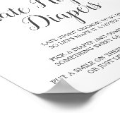 Wilde tropische palm Baby shower Late Night Diaper Poster (Hoek)