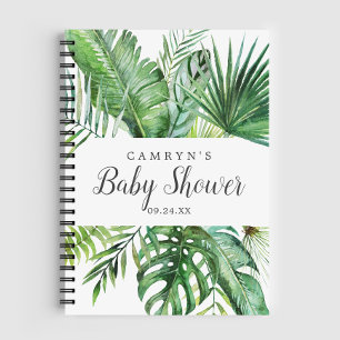 Wilde Tropische Palm-Baby shower Notitieboek