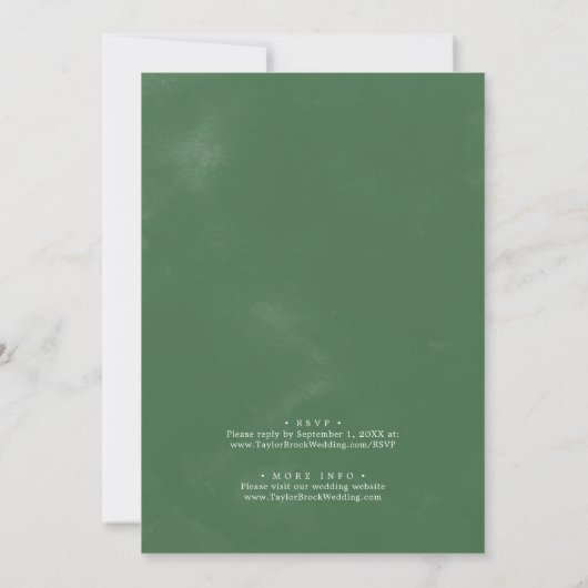 Wilde tropische palm Casual op één bruiloft Kaart (Achterkant)