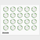 Wilde tropische palm Geometric Wedding Envelope Se Ronde Sticker (Vel)