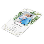 Wilde tropische palm Geometrische foto Opslaan dat Magneet (Linkerzijde)