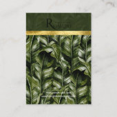 Wilde Tropische palm green Logo earing Display Visitekaartje (Voorkant)