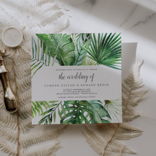 Wilde Tropische palm Het huwelijk van de Square We Kaart