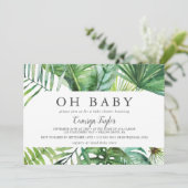 Wilde tropische palm Horizontaal Oh Baby Baby show Kaart (Staand voorkant)