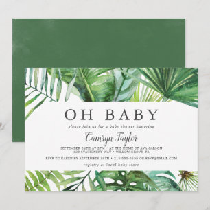 Wilde tropische palm Horizontaal Oh Baby Baby show Kaart