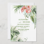 Wilde Tropische Palm Informele Trouwdag Kaart (Voorkant)