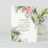 Wilde Tropische Palm Informele Trouwdag Kaart (Staand voorkant)