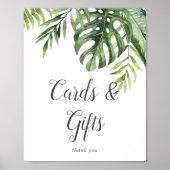 Wilde Tropische Palm Kaarten en Cadeauwinkel Uitha Poster (Voorkant)