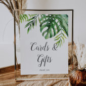 Wilde Tropische Palm Kaarten en Geschenken Bord Poster