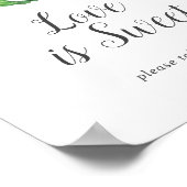 Wilde Tropische Palm Liefde Is Zoete Trouwkaart Poster (Hoek)