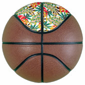 Wilde tropische palmbladeren basketbal (Rechts)