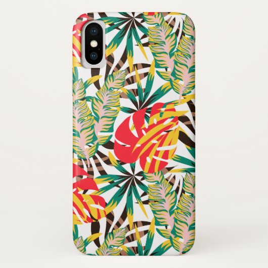 Wilde tropische palmbladeren Case-Mate iPhone case (Achterkant)