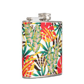 Wilde tropische palmbladeren heupfles (Rechts)