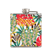 Wilde tropische palmbladeren heupfles (Achterkant)