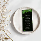 Wilde tropische palmbladeren Moderne foto bruiloft Menu