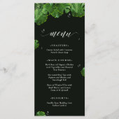 Wilde tropische palmbladeren Moderne foto bruiloft Menu (Voorkant)