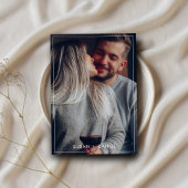 Wilde tropische palmbladeren & moderne trouwfoto save the date