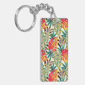 Wilde tropische palmbladeren sleutelhanger (Voorkant Links)