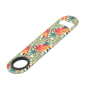 Wilde tropische palmbladeren speed flessenopener (Voorkant Gekanteld)