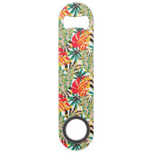 Wilde tropische palmbladeren speed flessenopener (Achterkant)